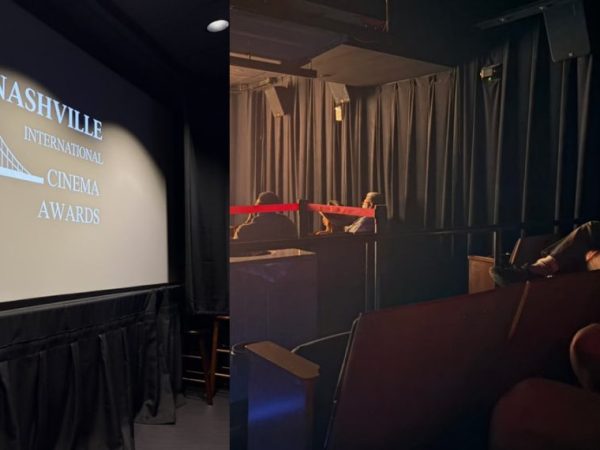 In a dark&nbsp;theatre
